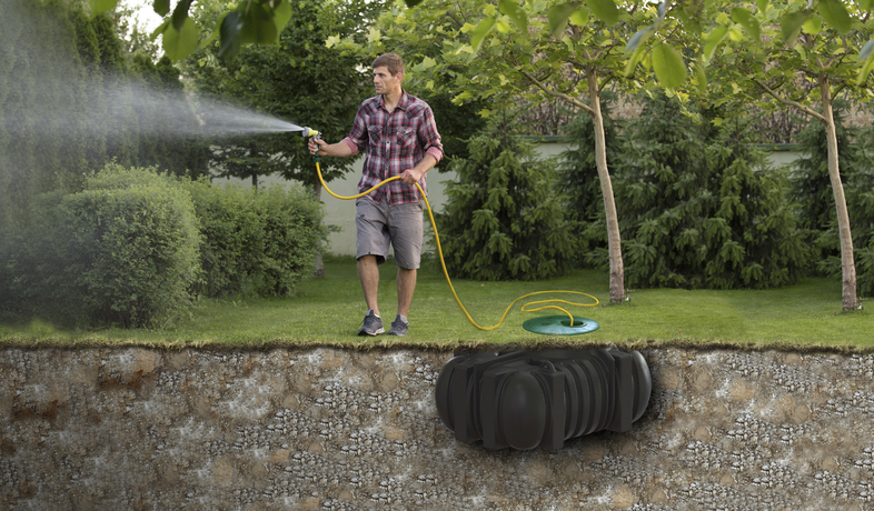 Regnvattentankar för trädgårdsbevattning - vattentank under mark
